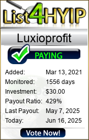 LUXIO PROFIT LTD details image on List 4 Hyip