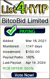 BitcoBid Limited details image on List 4 Hyip