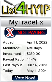 MyTradeFx details image on List 4 Hyip