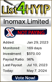 Inomax.Limited details image on List 4 Hyip