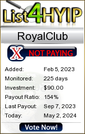 RoyalClub details image on List 4 Hyip