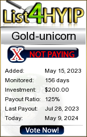 Gold-unicorn details image on List 4 Hyip