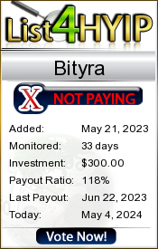 Bityra details image on List 4 Hyip
