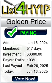 Golden Price details image on List 4 Hyip