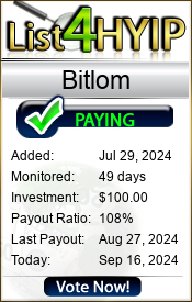 Bitlom details image on List 4 Hyip